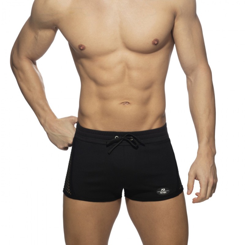 AD Fetish Mesh- Striped short black | BiBo Fashion