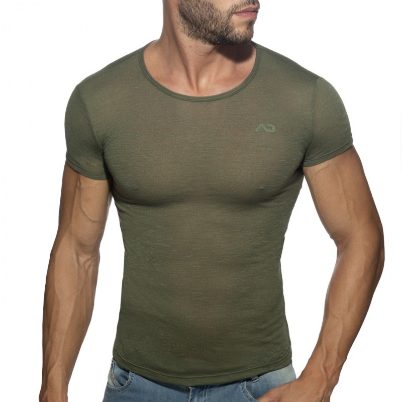 Addicted Thin Flame T-Shirt Neon kaki