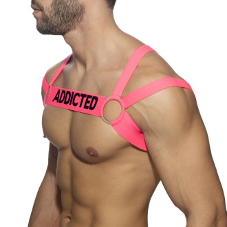 AD Fetish Neon Multiband Harness neon pink | BiBo Fashion