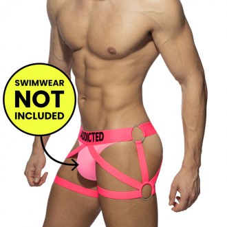 AD Fetish Neon Leg Harness neon pink | BiBo Fashion