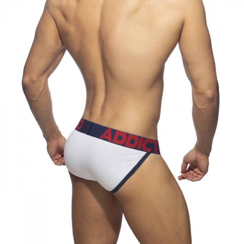 Addicted Open Fly Cotton Bikini navy | BiBo Fashion
