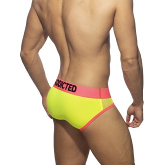 Addicted Neon Mesh Brief neon yellow | BiBo Fashion
