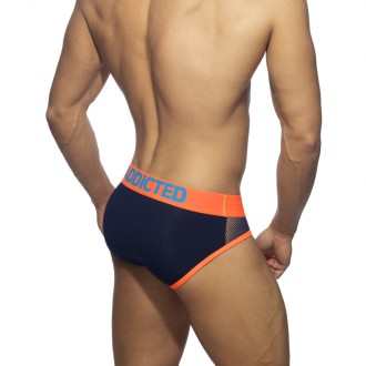 Addicted Neon Mesh Brief navy | BiBo Fashion