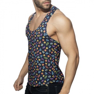 Addicted Emoji Tanktop navy