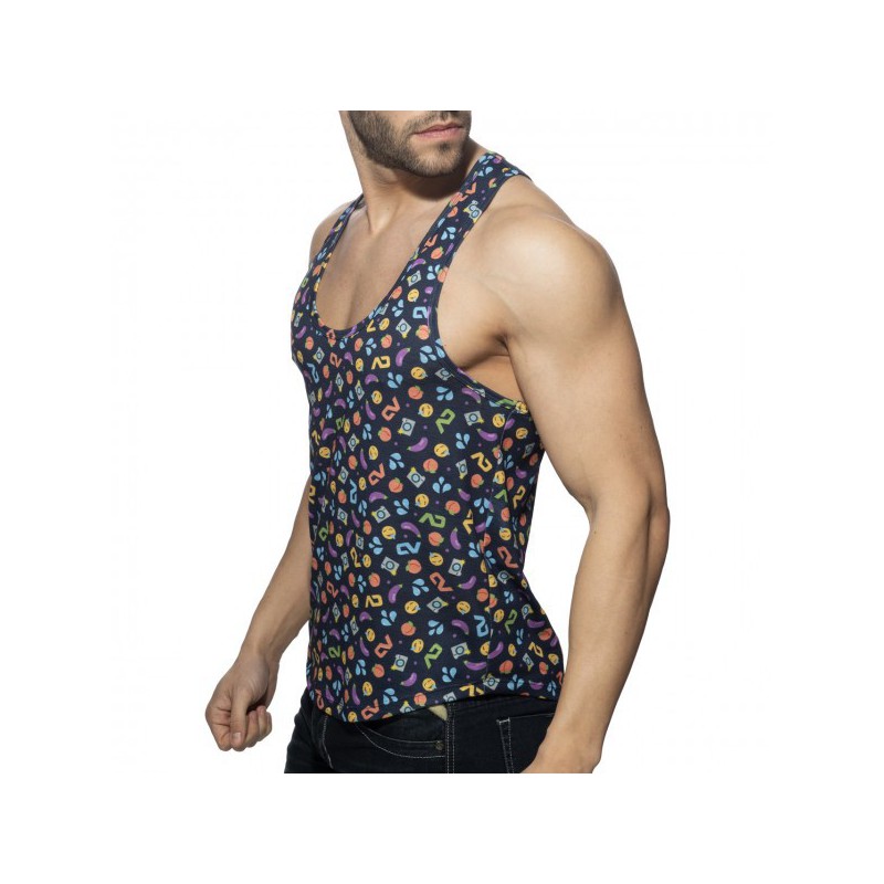 Addicted Emoji Tanktop navy