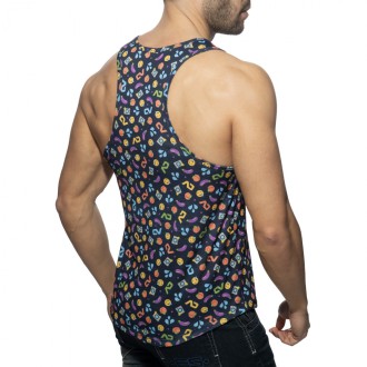 Addicted Emoji Tanktop navy