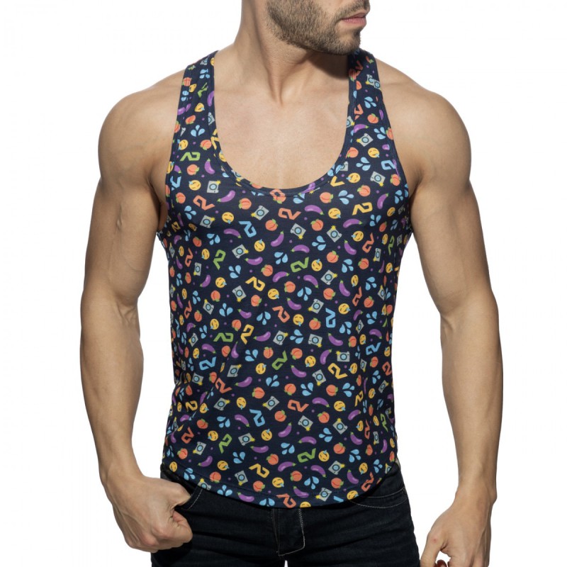 Addicted Emoji Tanktop navy