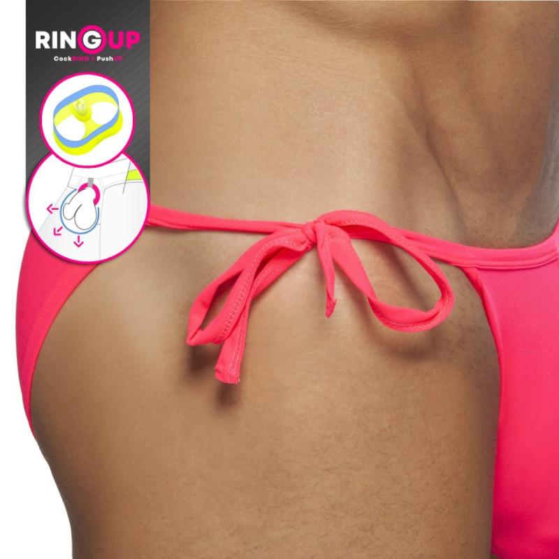 Addicted Ring Up Swim Bikini neon pink | BiBo Fashion