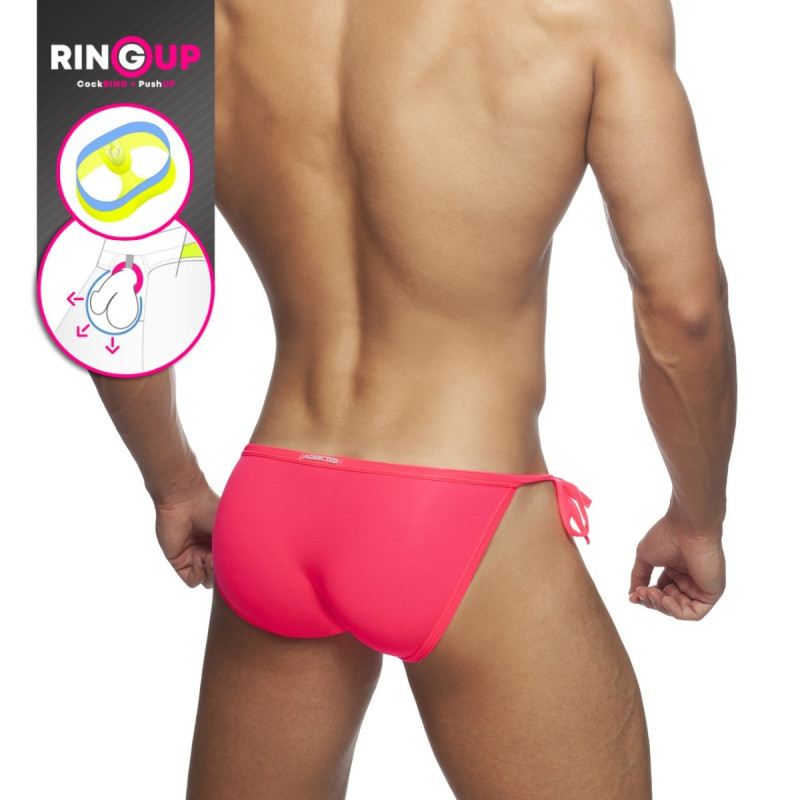 Addicted Ring Up Swim Bikini neon pink | BiBo Fashion
