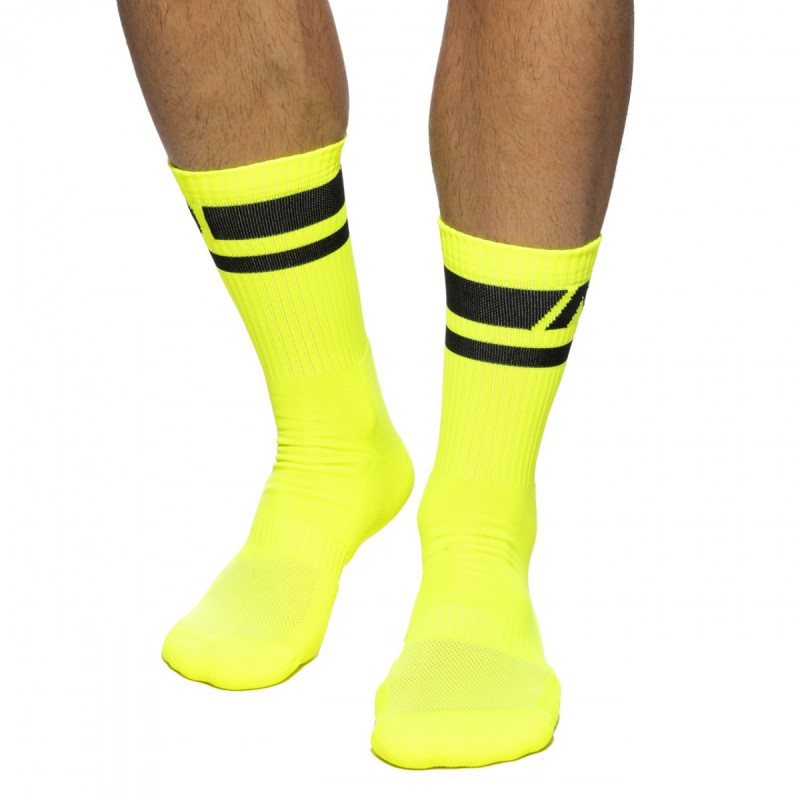 Addicted Neon Socks short neon yellow