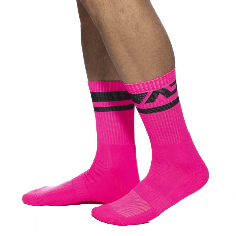 Addicted Neon Socks short neon pink