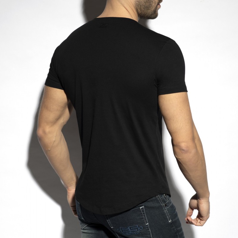 ES Collection Deep V-Neck T-Shirt black