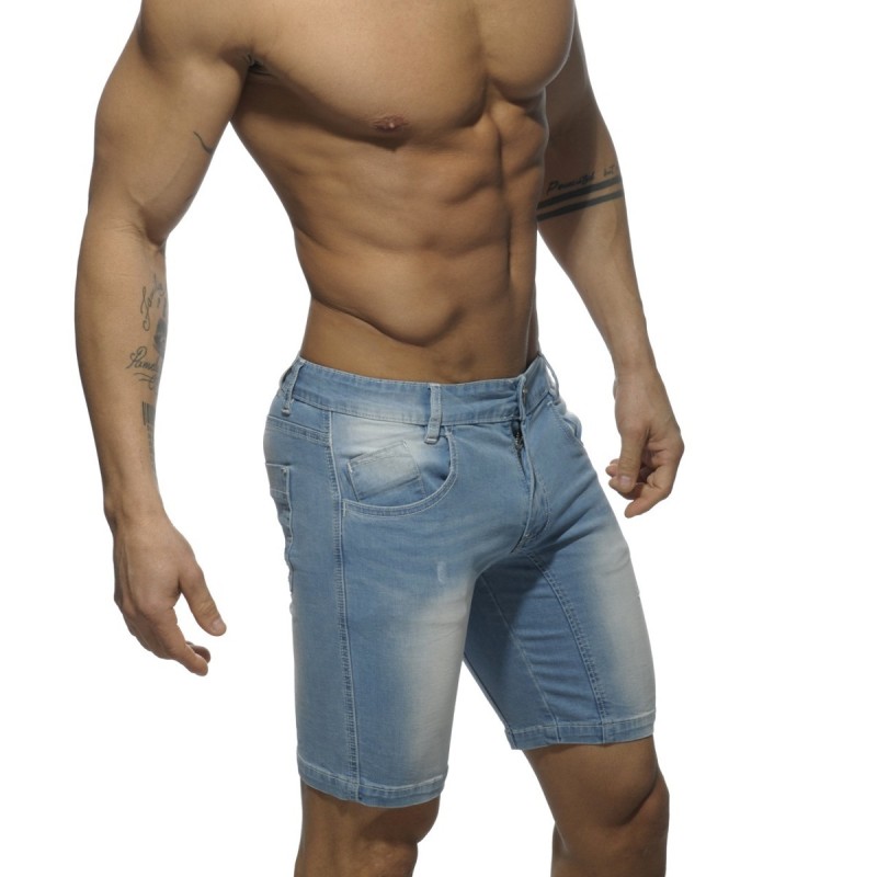 Addicted AD529 Mid Length Short Blue Jeans