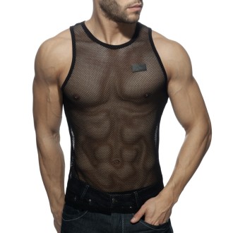 Addicted Mesh Tank Top Black