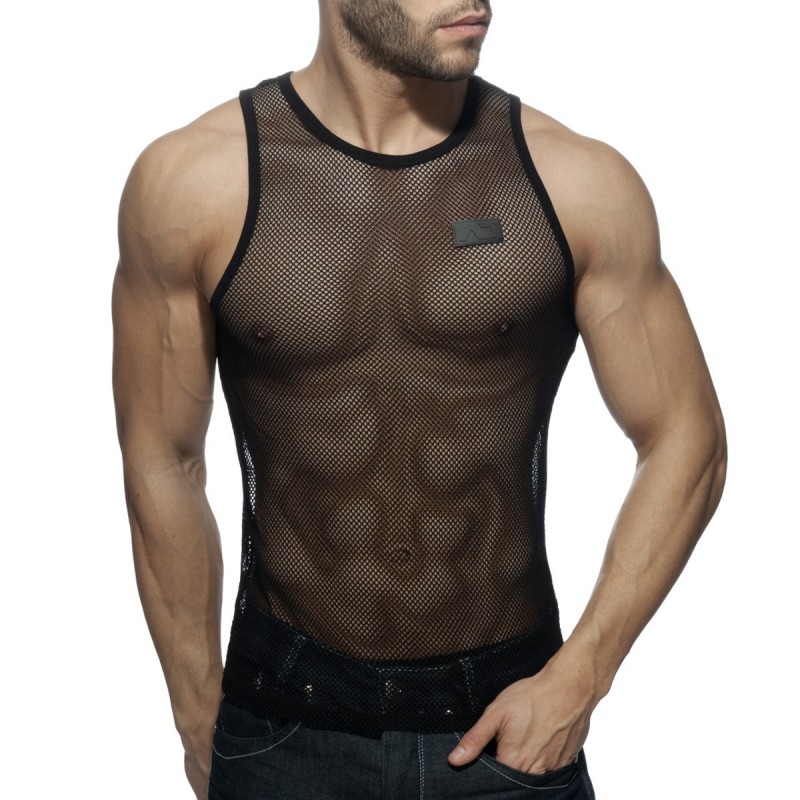 Addicted Mesh Tank Top Black