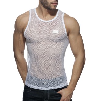 Addicted Mesh Tank Top White