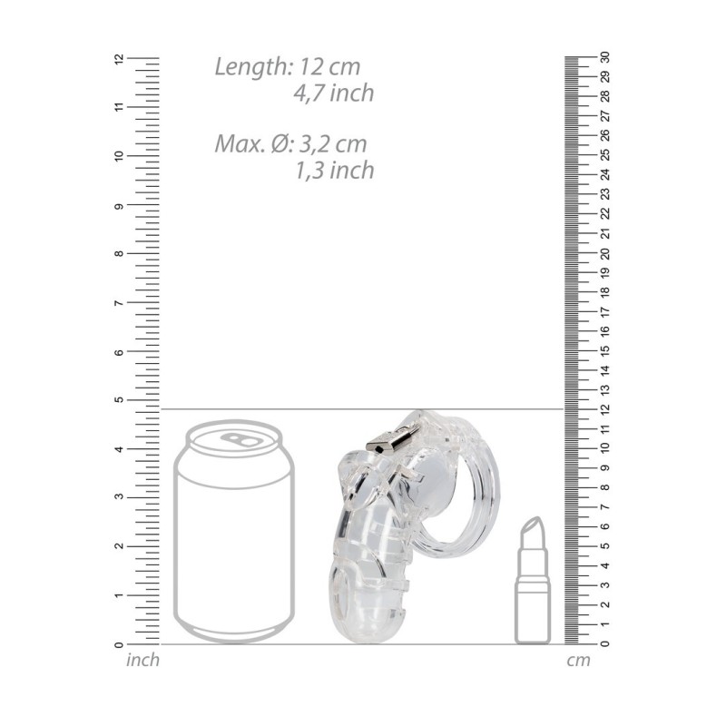 Mancage Model 26 - Chastity Cage - 4.5'' / 11,5 cm - Transparent