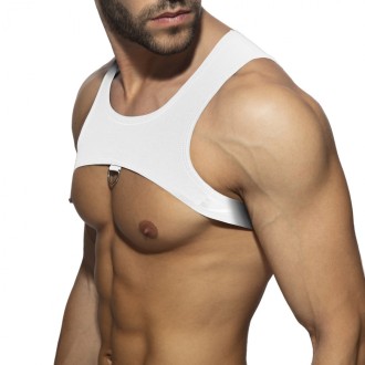 AD Fetish Ring Plain Harness White