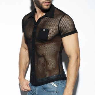 ES Collection Mesh Short Sleeves Shirt Black