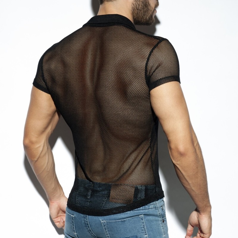 ES Collection Mesh Short Sleeves Shirt Black