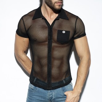 ES Collection Mesh Short Sleeves Shirt Black