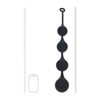 Levelz Silicone Waterdrop Anal Balls - XXL - 60mm - Black