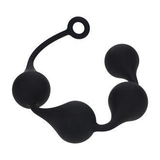 Levelz Silicone Waterdrop Anal Balls - XXL - 60mm - Black