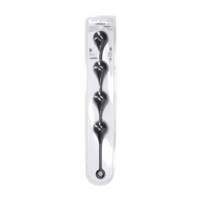Levelz Silicone Waterdrop Anal Balls - XXL - 60mm - Black