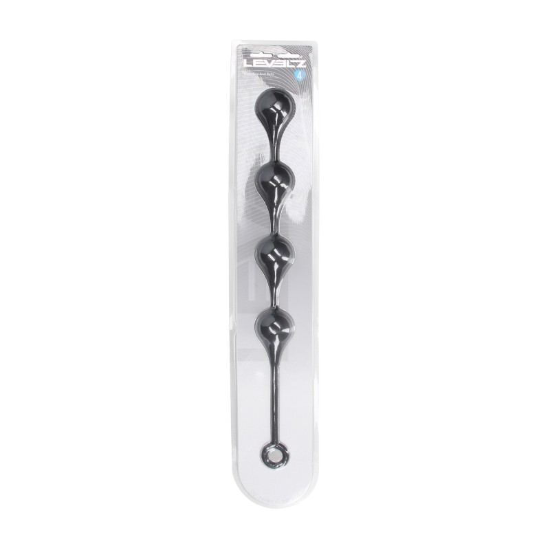 Levelz Silicone Waterdrop Anal Balls - XL - 50mm - Black