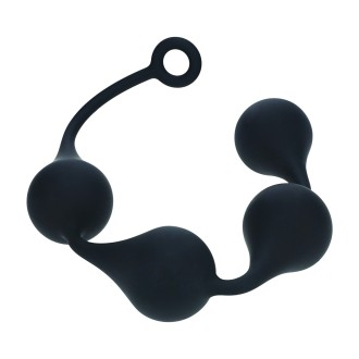 Levelz Silicone Waterdrop Anal Balls - XL - 50mm - Black