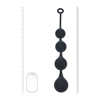 Levelz Silicone Waterdrop Anal Balls - XL - 50mm - Black
