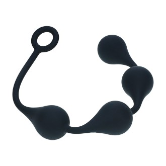 Levelz Silicone Waterdrop Anal Balls - L - 40mm - Black
