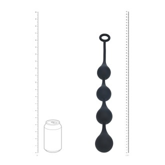 Levelz Silicone Waterdrop Anal Balls - L - 40mm - Black