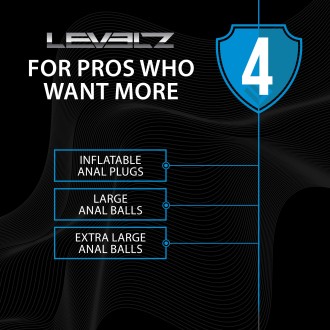 Levelz Silicone Waterdrop Anal Balls - L - 40mm - Black