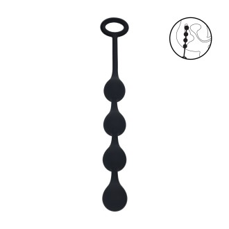 Levelz Silicone Waterdrop Anal Balls - S - 20mm - Black