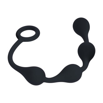 Levelz Silicone Waterdrop Anal Balls - S - 20mm - Black