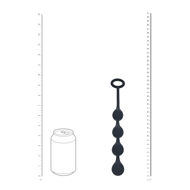 Levelz Silicone Waterdrop Anal Balls - S - 20mm - Black