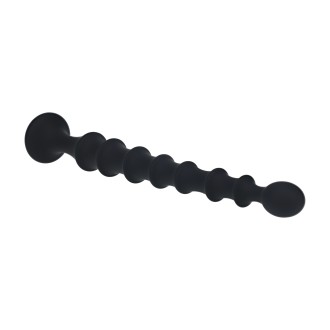 Levelz Ribbed Silicone Flared Anal Probe - Black