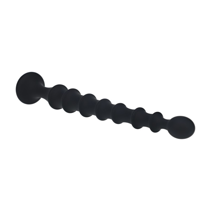 Levelz Ribbed Silicone Flared Anal Probe - Black