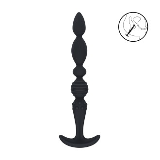 Levelz Multi Textured Silicone Flared Anal Probe - Black