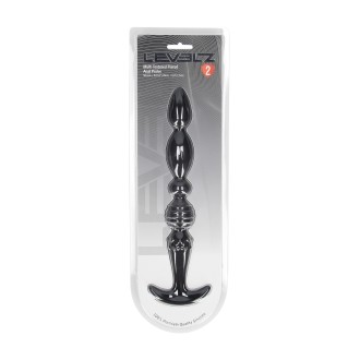 Levelz Multi Textured Silicone Flared Anal Probe - Black