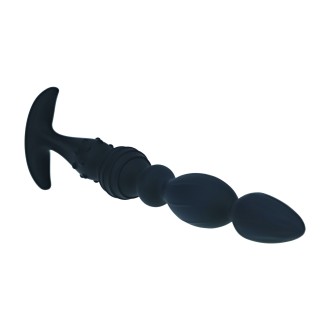 Levelz Multi Textured Silicone Flared Anal Probe - Black
