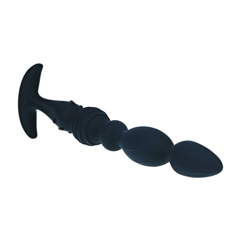 Levelz Multi Textured Silicone Flared Anal Probe - Black
