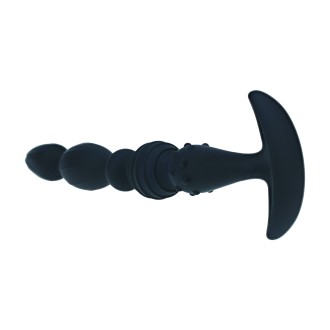 Levelz Multi Textured Silicone Flared Anal Probe - Black