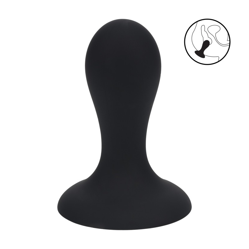 Levelz Single Rattle Liquid Silicone Anal Plug - S - Black