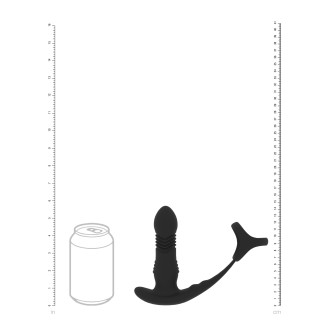 Levelz Vibrating and Thrusting Silicone Prostate Massager with Tri O Cockring - Black