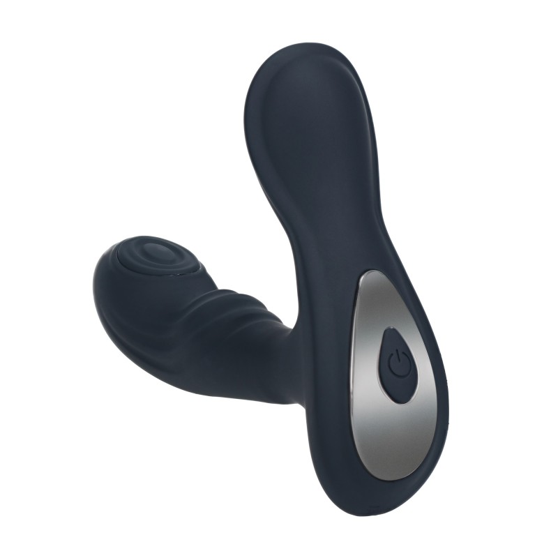 Levelz Vibrating and Tapping Silicone Prostate Massager with Ball Stimulator - Black