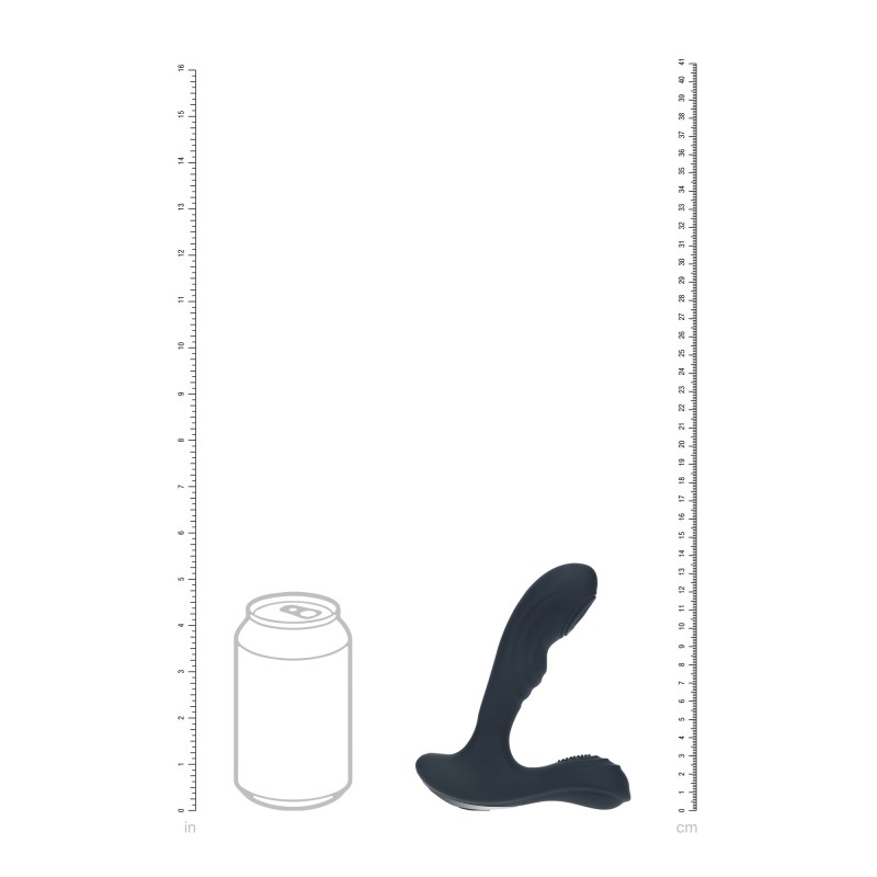 Levelz Vibrating and Tapping Silicone Prostate Massager with Ball Stimulator - Black
