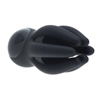 Levelz Digital Vibrating Silicone Penis Head Stimulator with Tentacles - Black