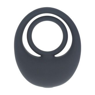 Levelz Vibrating Liquid Silicone Cock and Ball Ring - Black
